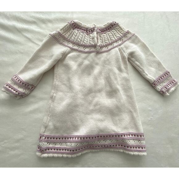 Baby Girl Vintage Sweater Dress Size 6-9 Month - Picture 4 of 6